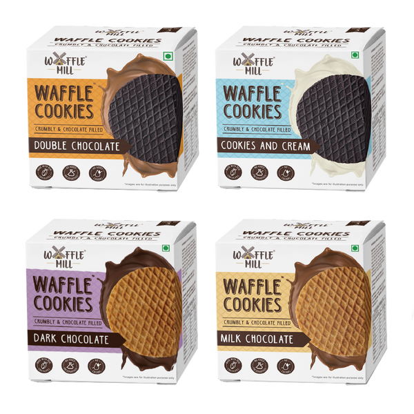 Waffle Cookie Variety - All 4 Flavours - 8 Pieces