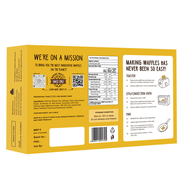 Frozen Waffles - Classic - 8 Pieces