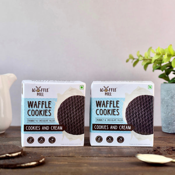 Waffle Cookies - Cookies & Cream - 5 Pieces